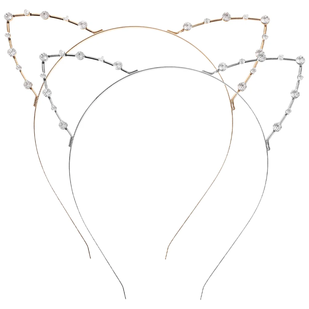 

Ободок с кошачьими ушками, ободок для волос, аксессуары для костюма кошки, 2 шт.