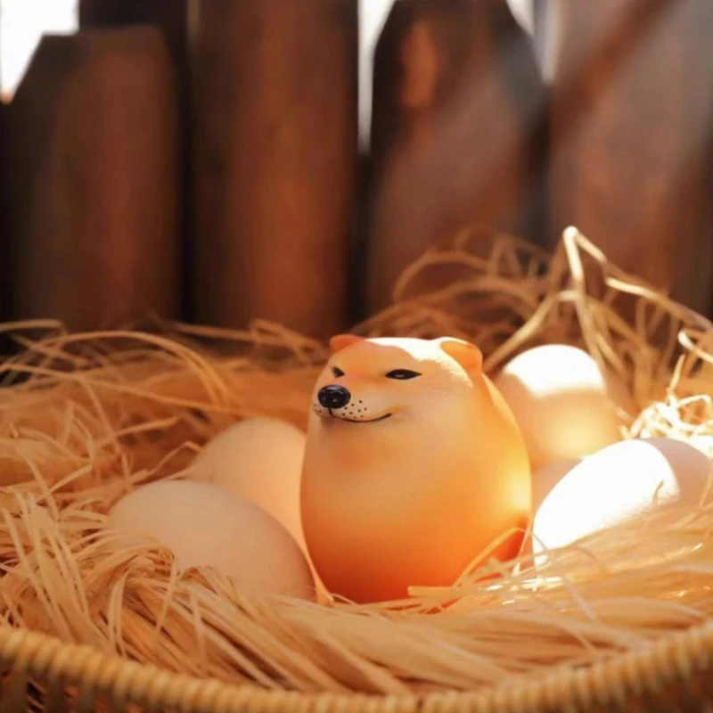 Креативный Сиба-ину реалистичная форма яйца ПВХ декор для стола украшения собак