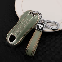 for porsche macan 911 panamera cayenne carrera taycan tpu car smart key cover case bag fob shell holder protector accessories