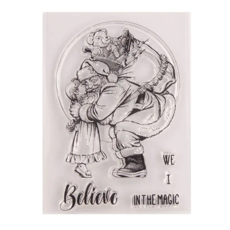 

Santa Girl Silicone Clear Seal Stamp DIY Scrapbooking Embossing Photo Album Decorative Paper Card