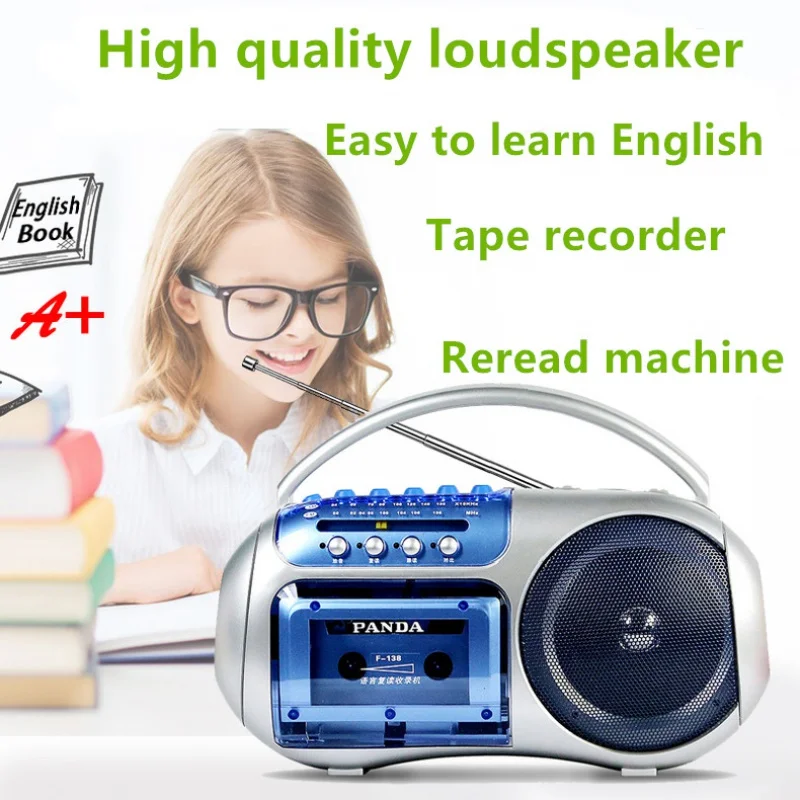 

AWIND PANDA F-138 Recorder Tape Single Speaker Walkman player English teaching Portable listening learning Second Band Radio