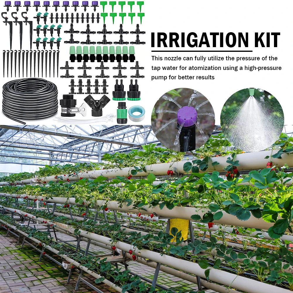 

153pcs/set 30m Automatic Micro Drip Irrigation System Garden Irrigation Spray Self Watering Kits Adjustable Drippers Garden Hose