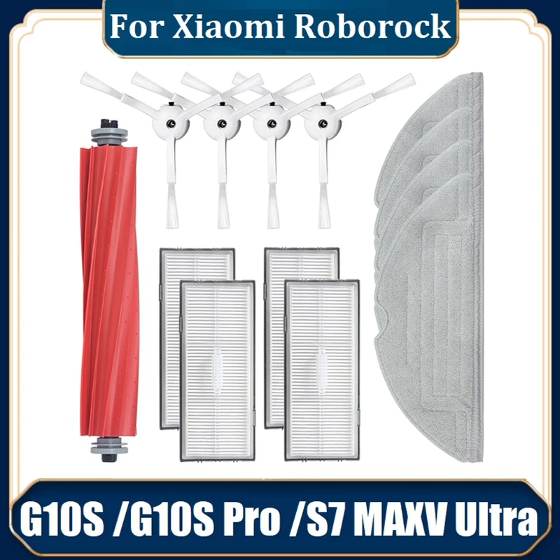 

Replacement Kit For Roborock G10S/G10S Pro/S7 MAXV Ultra Robot Main Side Brush Filter Mop Cloth Vacuum Accessories
