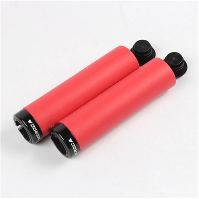 

MEROCA 2 Pcs MTB Bike Lockable Handlebar Grips 130mm Silica Gel End Plugs Non-Slip Bar Cover Bicycle Parts