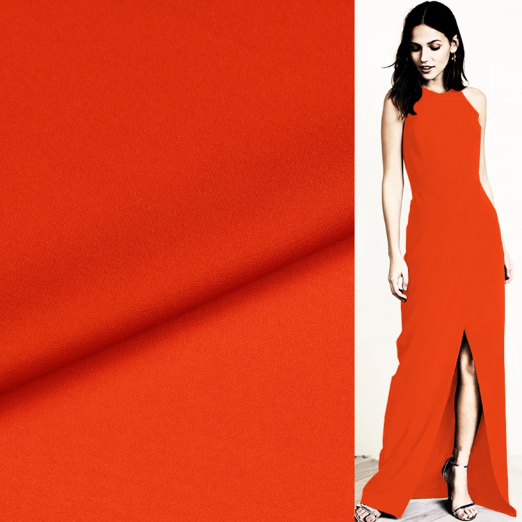 Темно-оранжевая смешанная красная чистая шелковая ткань из креп-жоржета 20 Момми