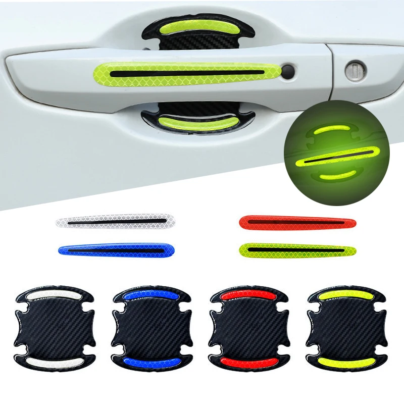 

Auto Handle Reflective Strips Car Door Protective Sticker For Ford Focus Fiesta Mondeo Transit Fusion Ranger Mustang Ka S-Max