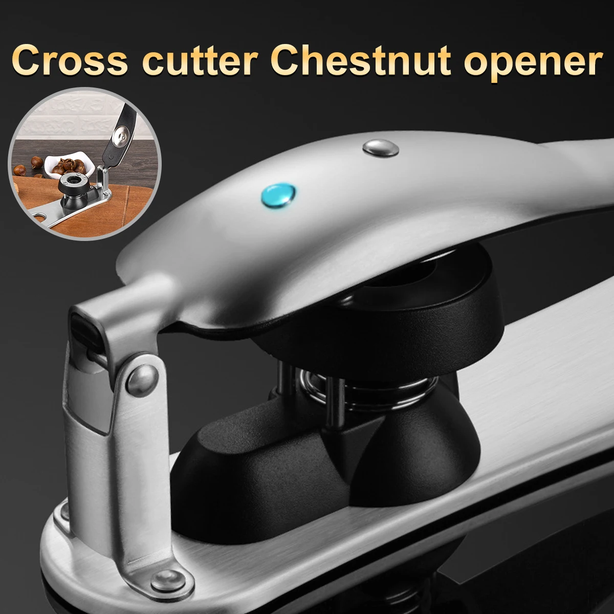 

Walnut Cracker Stainless Steel Chestnut Clip Antiskid Handheld Walnut Pliers Heavy Duty Sturdy Nut Opener Quick Nuts Opener with