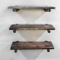 1pc industrial pipe shelf bracket wall hanging ornaments storage mounted display