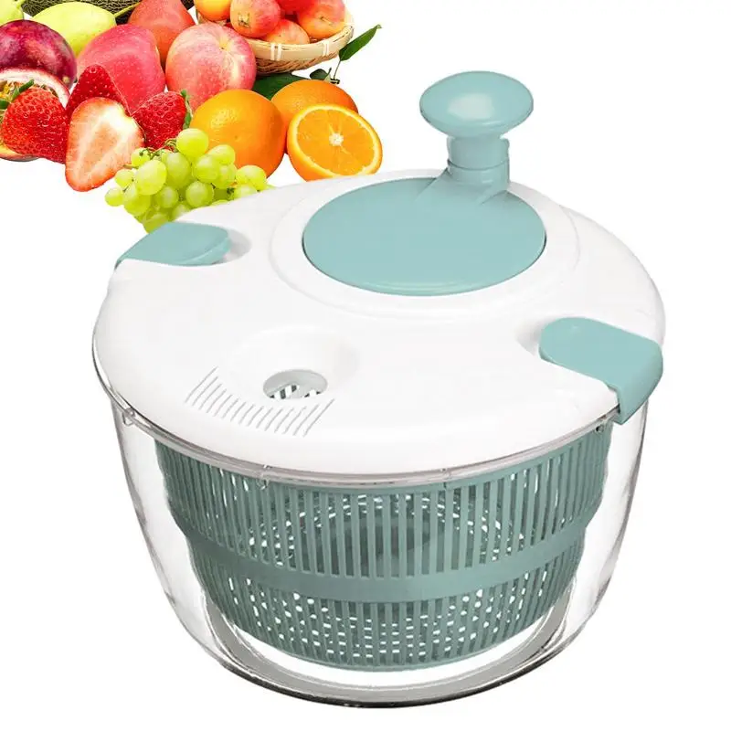 

Salad Dryer Spinner With Drain Vegetable Spinning Colander Quick And Easy Spinner With Secure Lid Lock & Rotary Handle Large