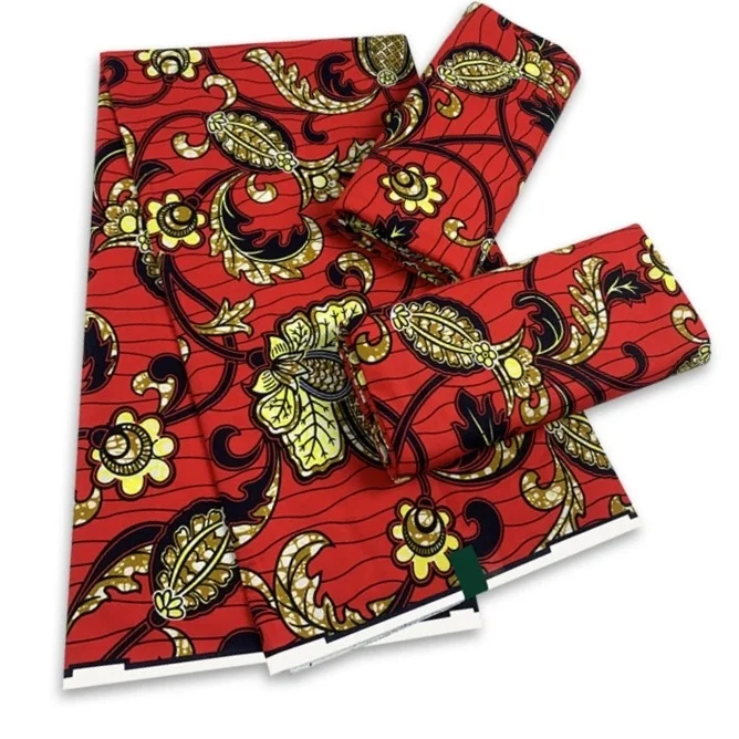 

Ankara Africa Printed Fabric Real Wax Patchwork Sewing Material Dress Artwork Accessory 100% Cotton Crafts Loincloth 6Yards Soft