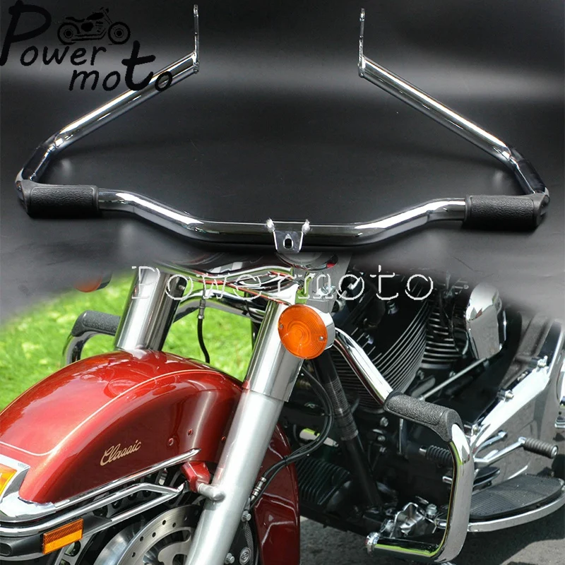 

Motorcycle 1 1/4 "Chrome Steel Engine Guard Highway Crash Bar For Harley Softail Deluxe Fat Boy Slim FLSTF FLSTI FLSTN 2000-2018
