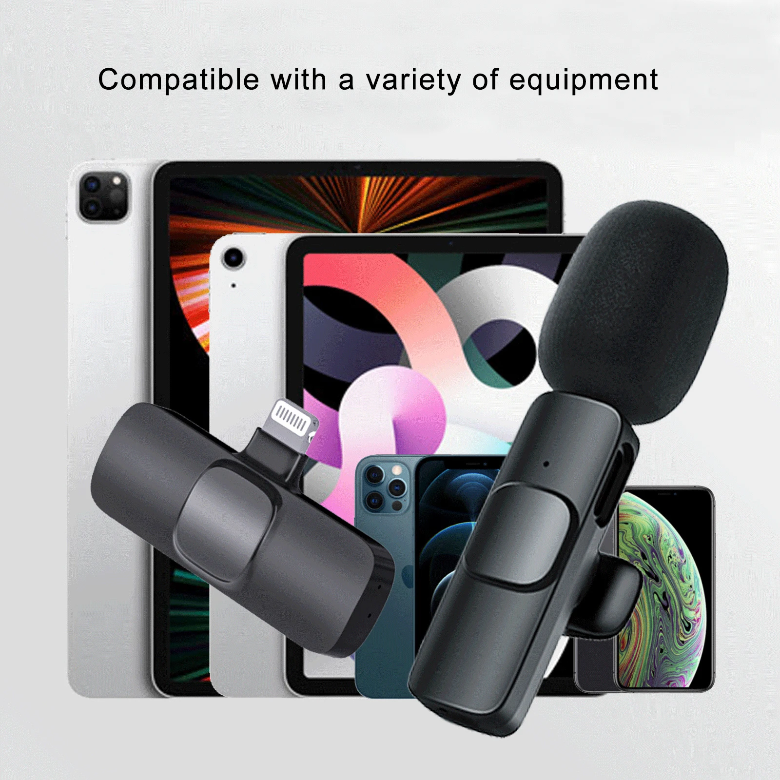 

IPhone Android Live Game Phone Microfonoe Wireless Lavalier Microphone Portable Audio Video Recording Mini Mic