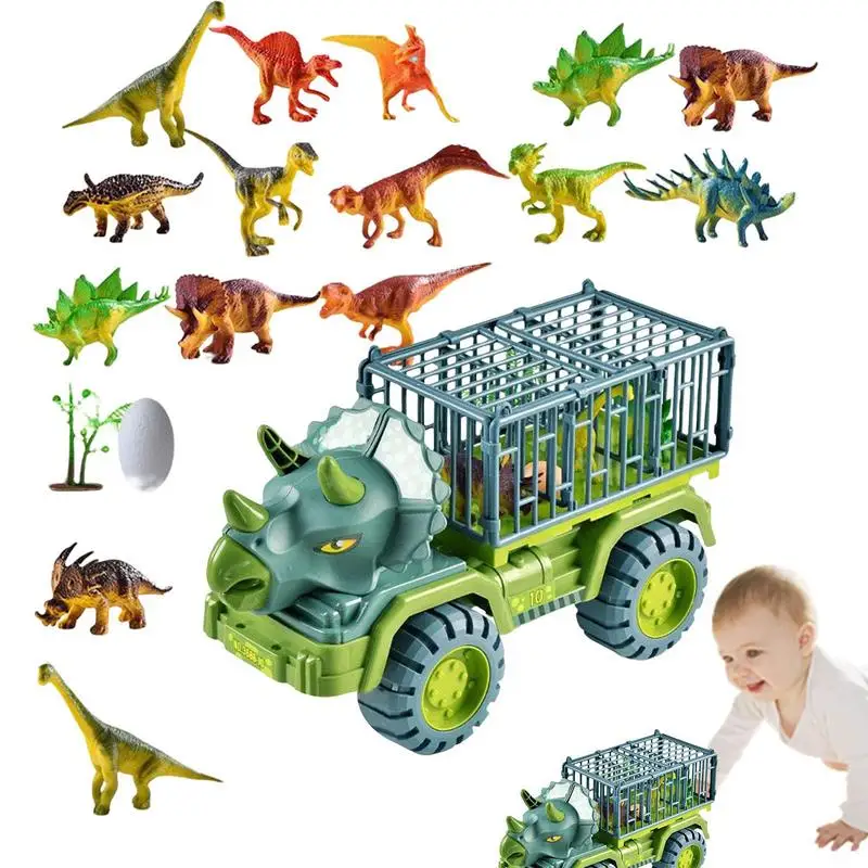 

Dinosaur Truck Friction Powered Dinosaur Cars For Kids Trailer Dinosaur Carrier Toys For Kids Boys Girls Toddlers Teenagers