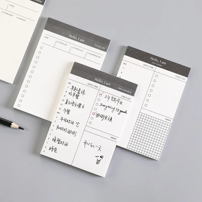 

50Sheets Stationery Tearable Notepad Office School Supplies Notebook Diary Students Planner To Do List Checklist Organizer