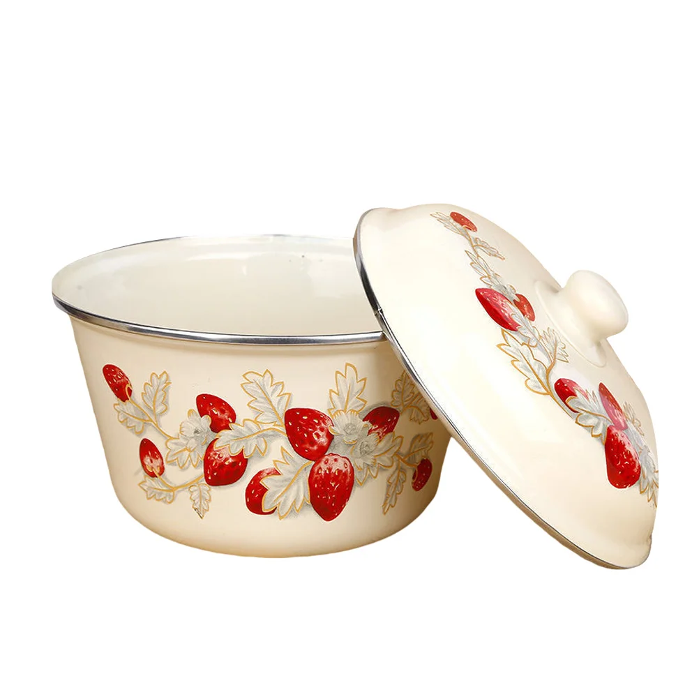 

Kitchen Grease Can Bread Loaf Container Enamel Bowls Lids Spaghetti Container Enamel Basin Mixing Bowl Vintage Grease Container