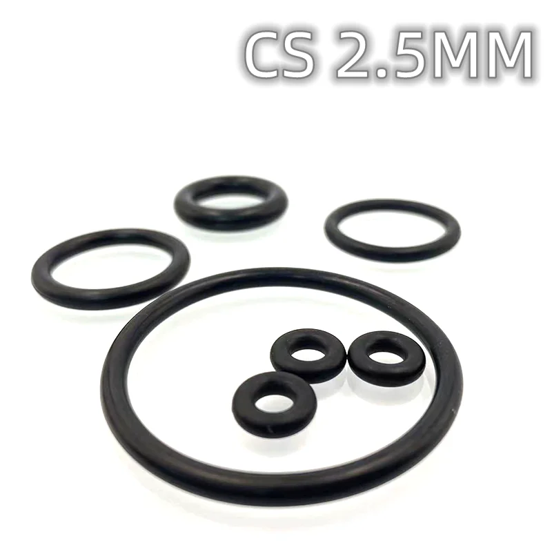 

Custom EPDM O Rings Gasket Cushion Aging Weather Chemical Acid Alkali Resistant CS 2.5mm Black