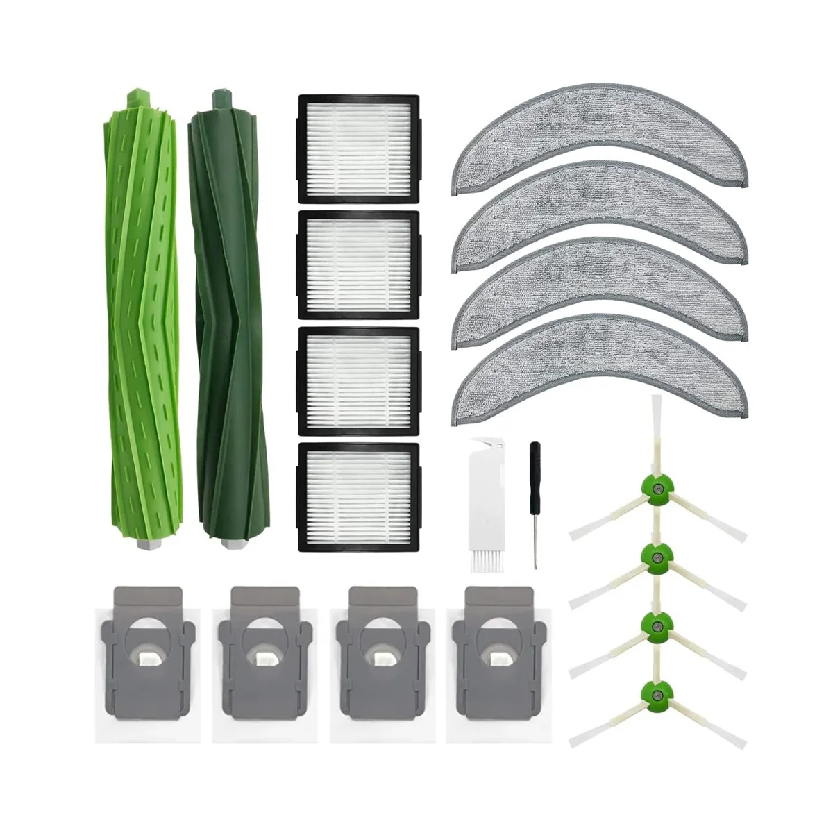 

For IRobot J7+ Combo Robotic Roller Main Side Brush Hepa Filter Mop Cloths Rag Dust Bag Replacement Spare Part Accessory