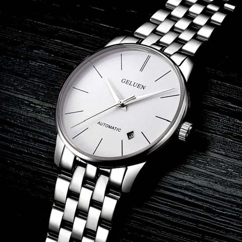 Часы швейцарские мужские с автоматическим механическим механизмом 38 5 мм