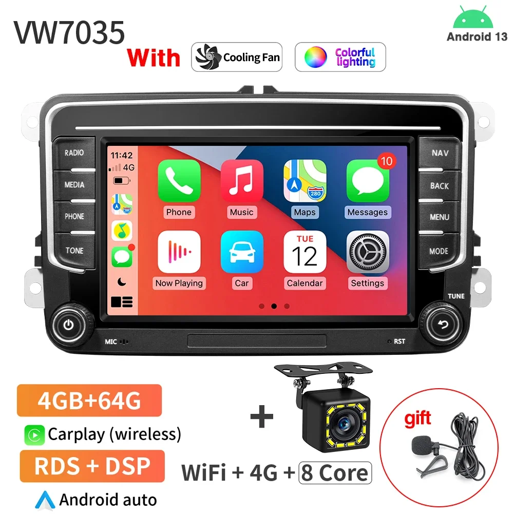 

GRANDnavi 2 Din Android автомобильный радиоприемник GPS для VW/Volkswagen Skoda Octavia golf 5 6 Touran passat B6 polo Jetta 2Din радиоплеер