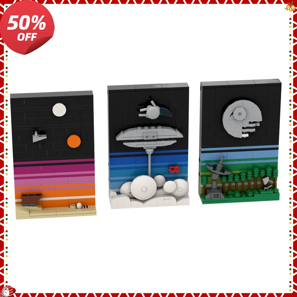 MOC Star Movie Treks Planet Serie Tales of the Space Age Открытка Строительные блоки Воины звездного