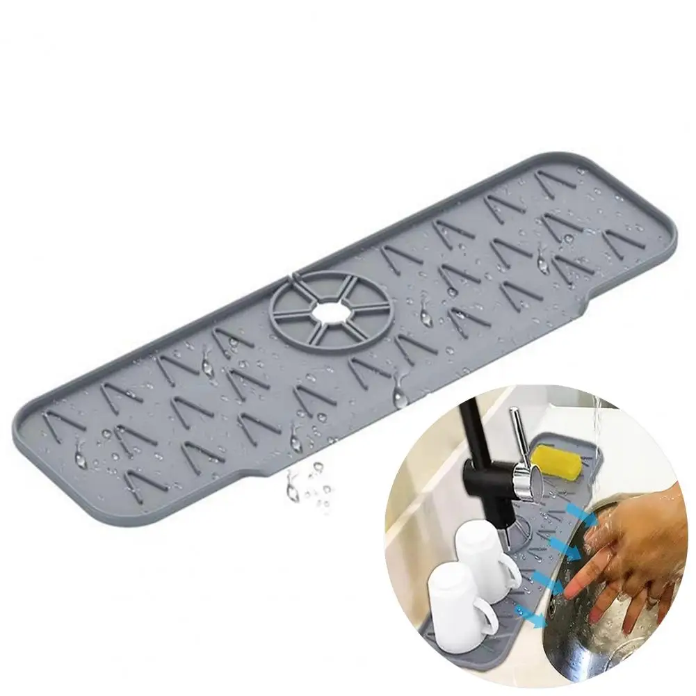 

Коврик для смесителя для раковины, ультратолстый Быстросохнущий коврик для кухонной мойки, капельный лоток, кухонные принадлежности, гаджеты