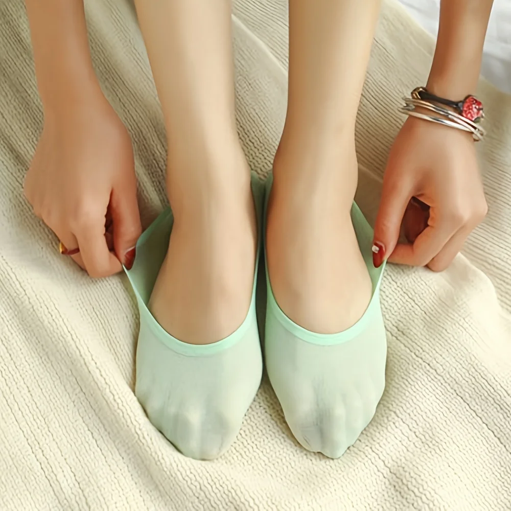 10 Pairs Women Sock Invisible Socks Breathable No Show Boat Sock Candy Color Ultra-thin Breathable Low Cut Ankle Sox Calcetines