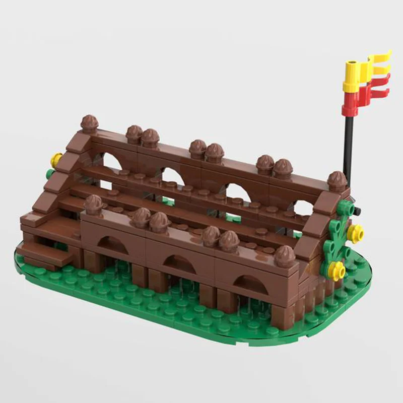 Конструктор MOC креативный эксперт средневековая модель Лев рыцари палатка