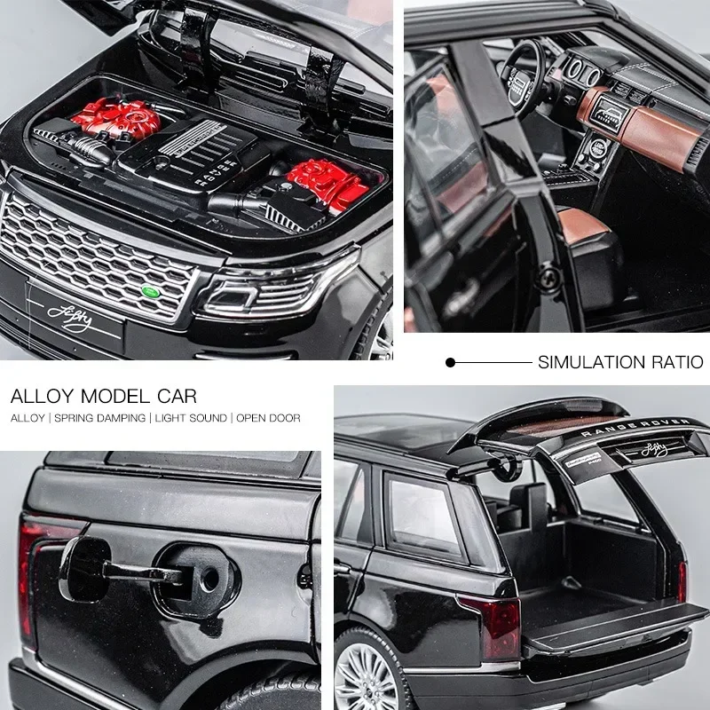Большой 1:18 Land Rover Range Suv внедорожник модель автомобиля из сплава отлитый под