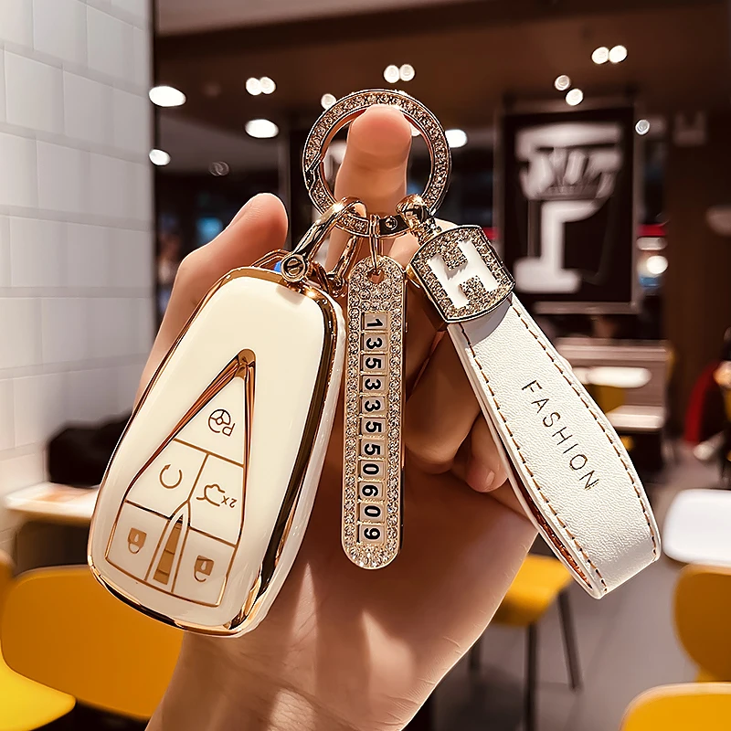 

Чехол для автомобильного ключа с дистанционным управлением из ТПУ, защитный чехол, чехол для Changan CS35 PLUS, CS55PLUS, CS75PLUS 2019-2021 Eado UNI-T Oushang X5 X7 EV