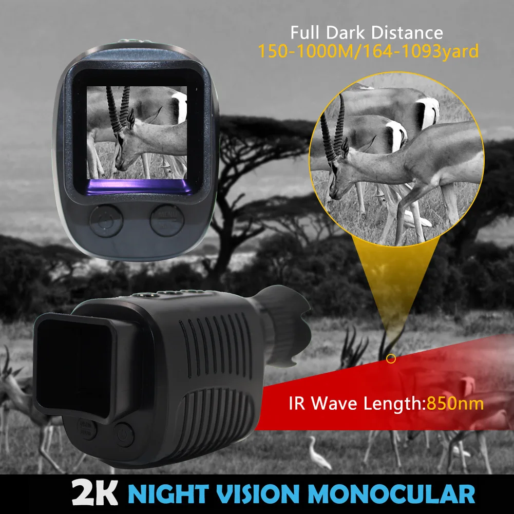 1080P Binoculars Digital Night Vision Infrared Monoculars 5x Can Video Take Pictures Wilderness Camping Observation