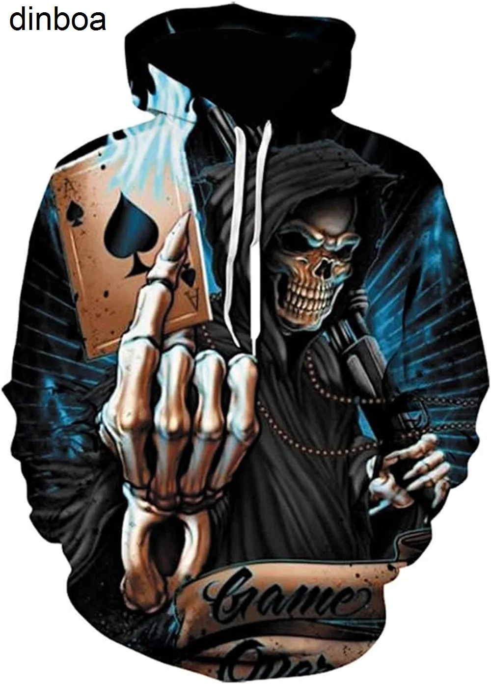 

Dinboa-2022 новая толстовка с капюшоном в виде черепа с 3d принтом осень/зима плюс плюшевая теплая толстовка с рисунком может быть изготовлена на заказ