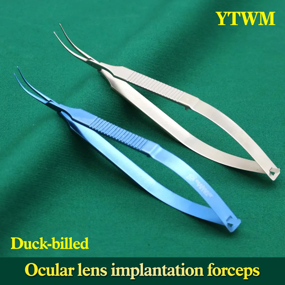 

Ophthalmic Microscopy Instruments Flat Handle Two Duckbill Lens Implantation Forceps Ophthalmic Surgery Tool