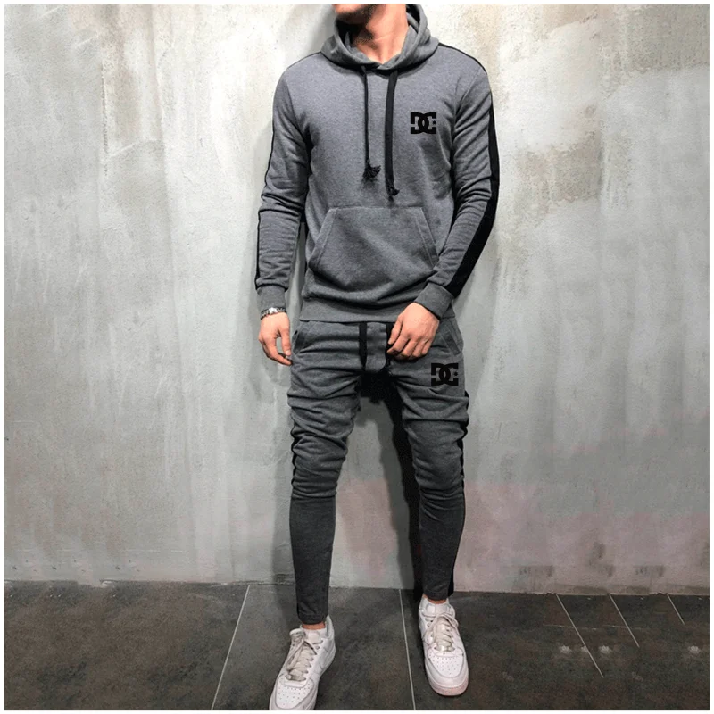 Мужской спортивный костюм с буквенным принтом Свитшот и спортивные штаны |