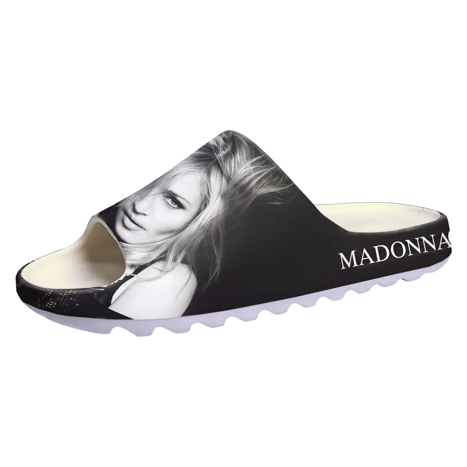 

Madonna Rock Singer Disco Music Soft Sole Sllipers Home Clogs Water Shoes Mens Womens Teenager Beach Customize on Shit Sandals
