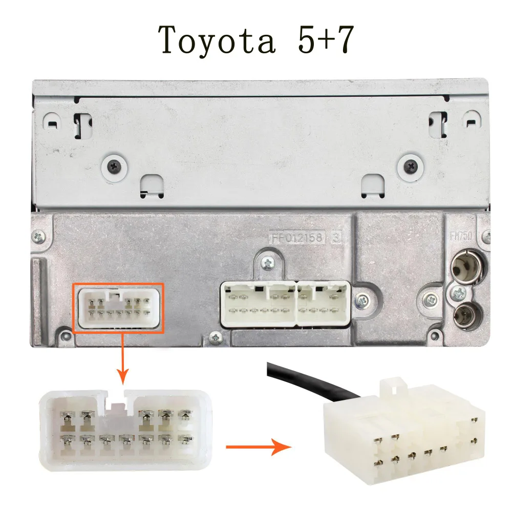 Автомобильный переходник RYWER MP3 AUX USB CD ausiliario da 3 5 мм для Toyota (5 7pin) Yaris Camry Corolla Avensis RAV |