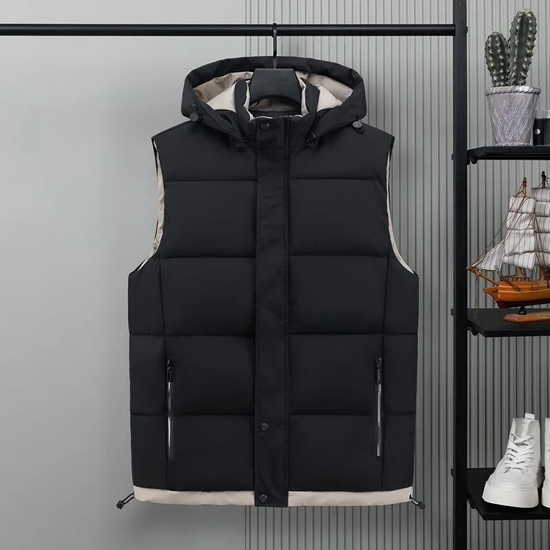Зимняя верхняя одежда утепленный жилет мужская зимняя теплая жилетка отстойкая
