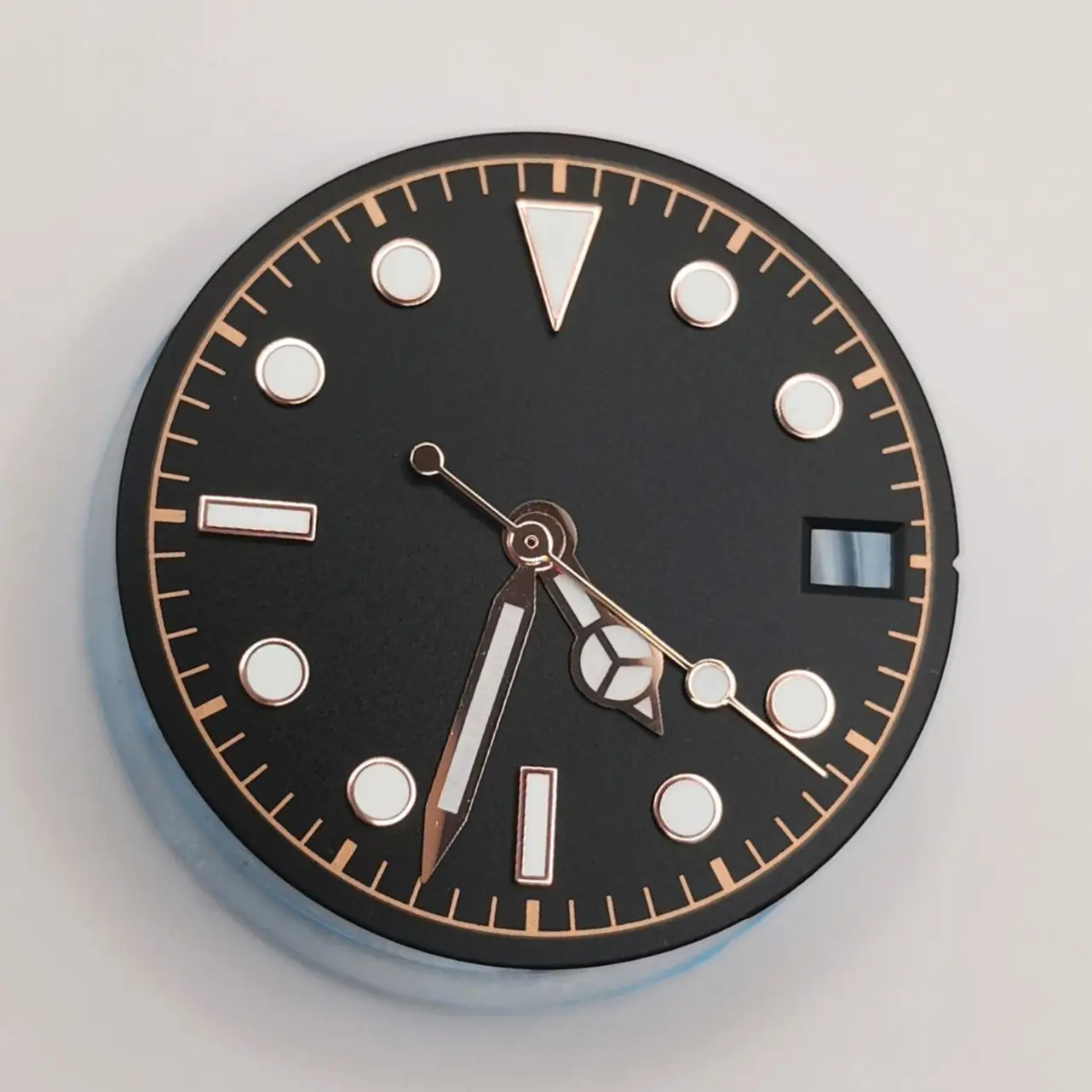 28.5MM Fit NH35 Automatic Movement Green Luminous Watch Dial Add Hands