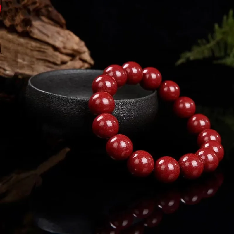 5A Браслет из натуральной киновари натуральная циннобер одиночная бусина Vermilion