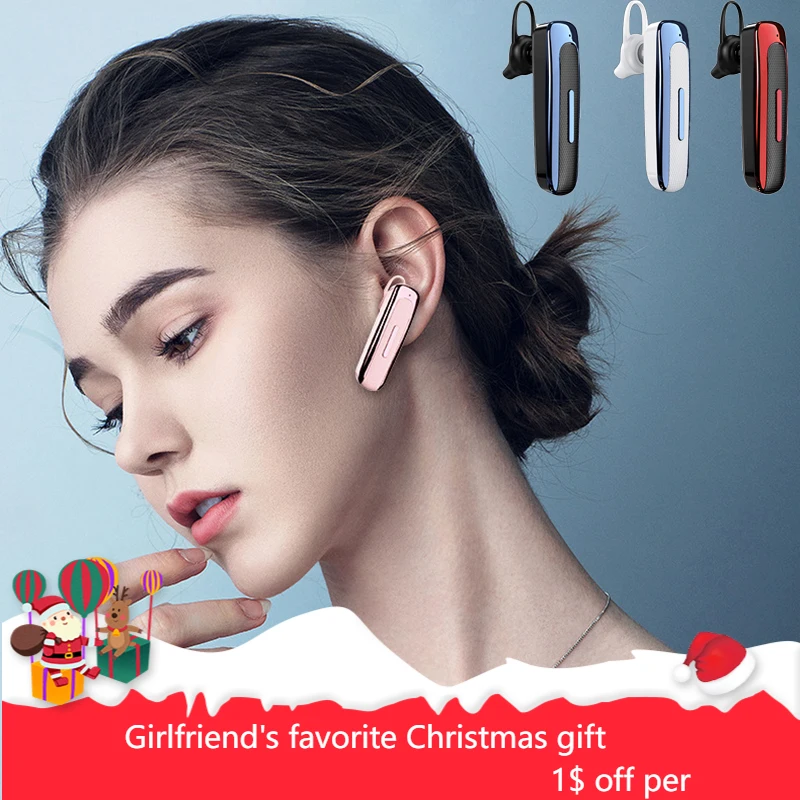 

Bluetooth Earphone Business Headset V-5.0 Waterproof Headphone With Mic HD Call Smart Noise Reduction Earphone For iPhone Xiaomi