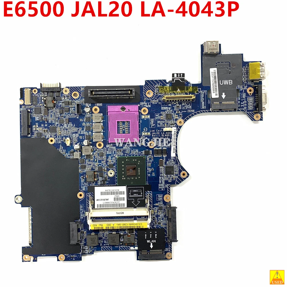 Refurbished CN-0H344N 0H344N H344N Mainboard For DELL E6500 Laptop Motherboard JAL20 LA-4043P 100% Working Well