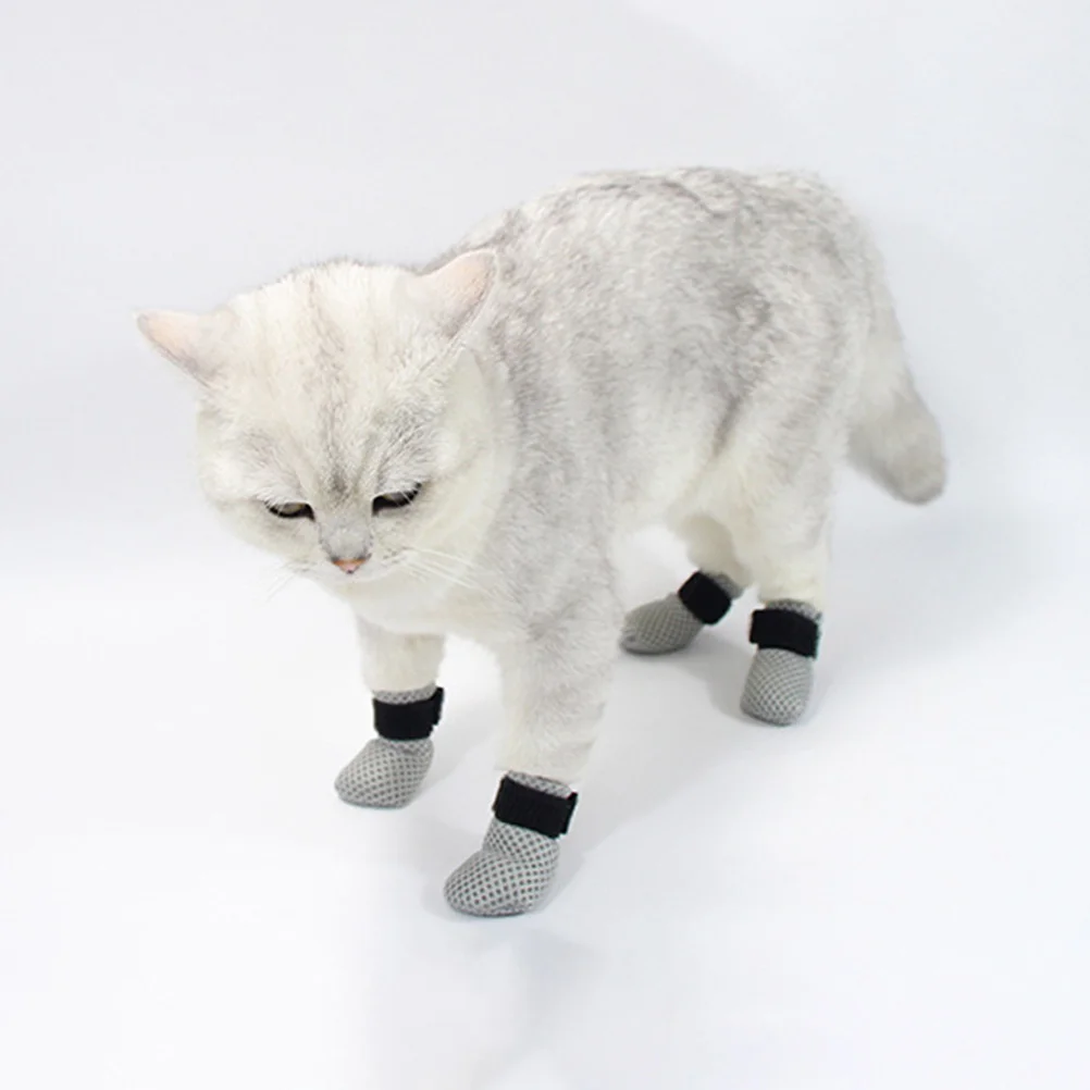 

Cat Shoes Cats Scratch Covers Claw Paw Caps Anti Booties Socks Protector Kitten Grooming Mittens Dog Pet Nail Shower Boots Foot
