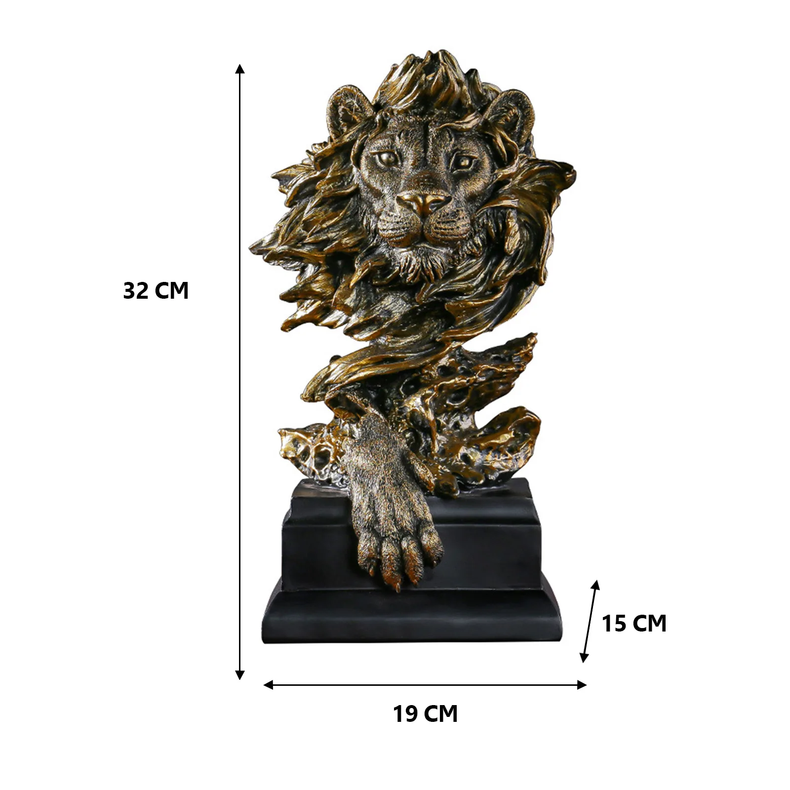 

Lion Head Figurine Resin Simulation DIY Miniature Home European Modern Coffee Table Soft Decoration Desktop Ornaments Gift
