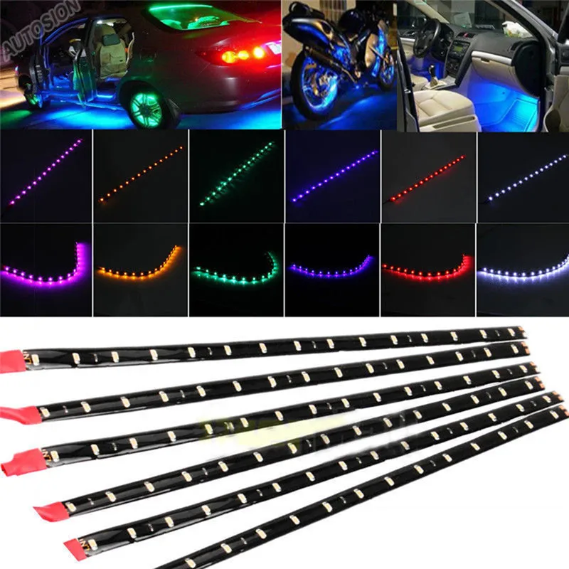 

Waterproof DC 12V Motor LED Strip SMD Underbody Decorative Strip Light For Car Motorcycle Beautiful Decorative Soft Lights