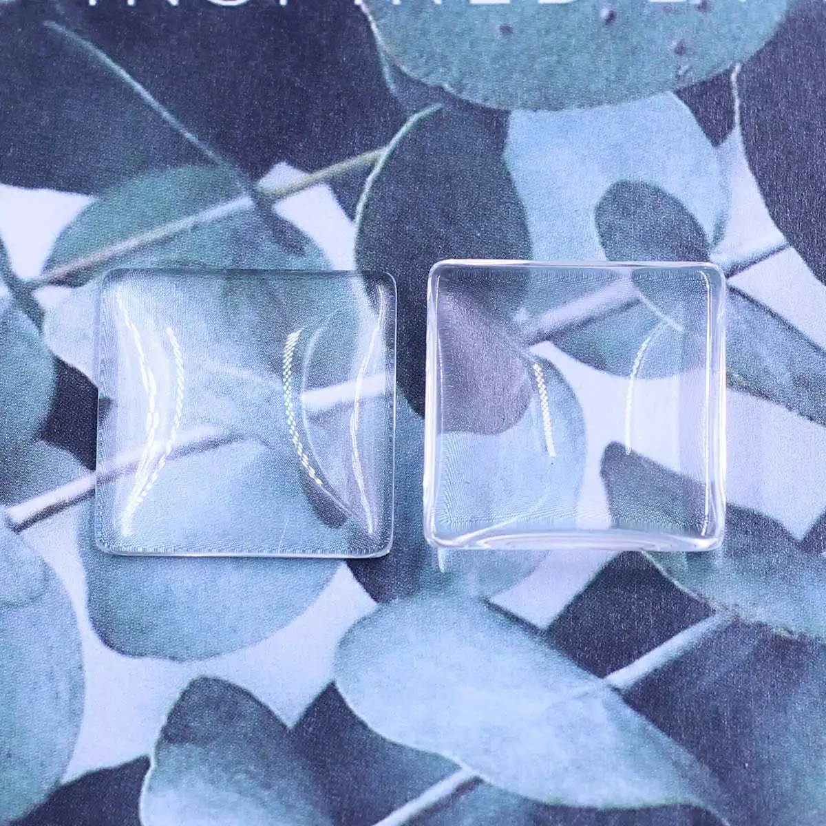 50Pcs Square Glass Dome Seals Cabochons Flat Back Clear High Quality For Fashion Jewelry Crafts DIY Accessories 20mm-40mm