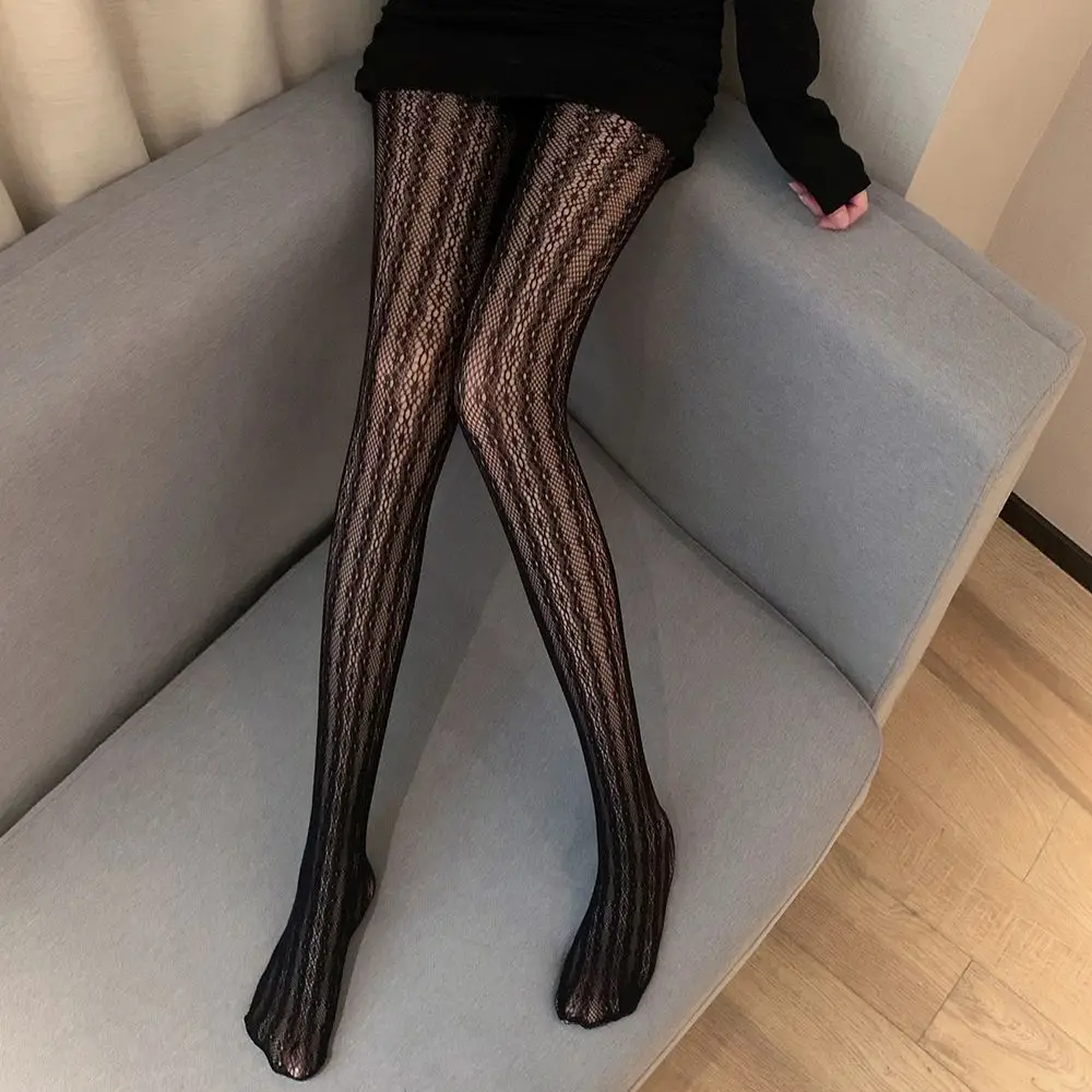 

Women Vintage Crocheted Lace Pantyhose Sweet Lolita Slim Tights Anti Hook Silk Stocking Jk Cosplay Harajuku Tights