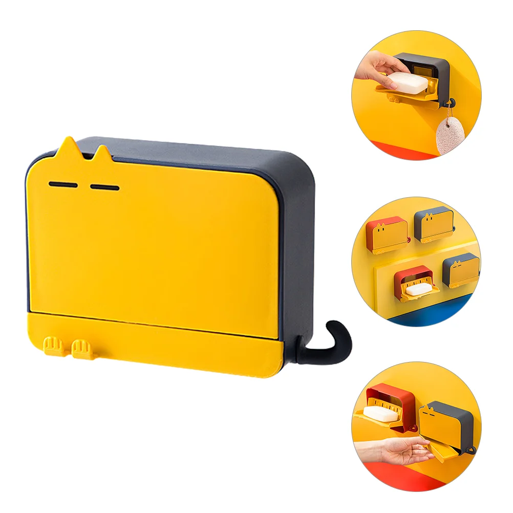 

Wall-Mounted Soap Stand Bathroom Soap Draining Tray Plastic Soap Holder Punch Free Box