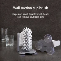 cup scrubber glass cleaner bottles brush sink kitchen accessories 2 in 1 drink mug wine suction cup cleaning brush cleaning tool