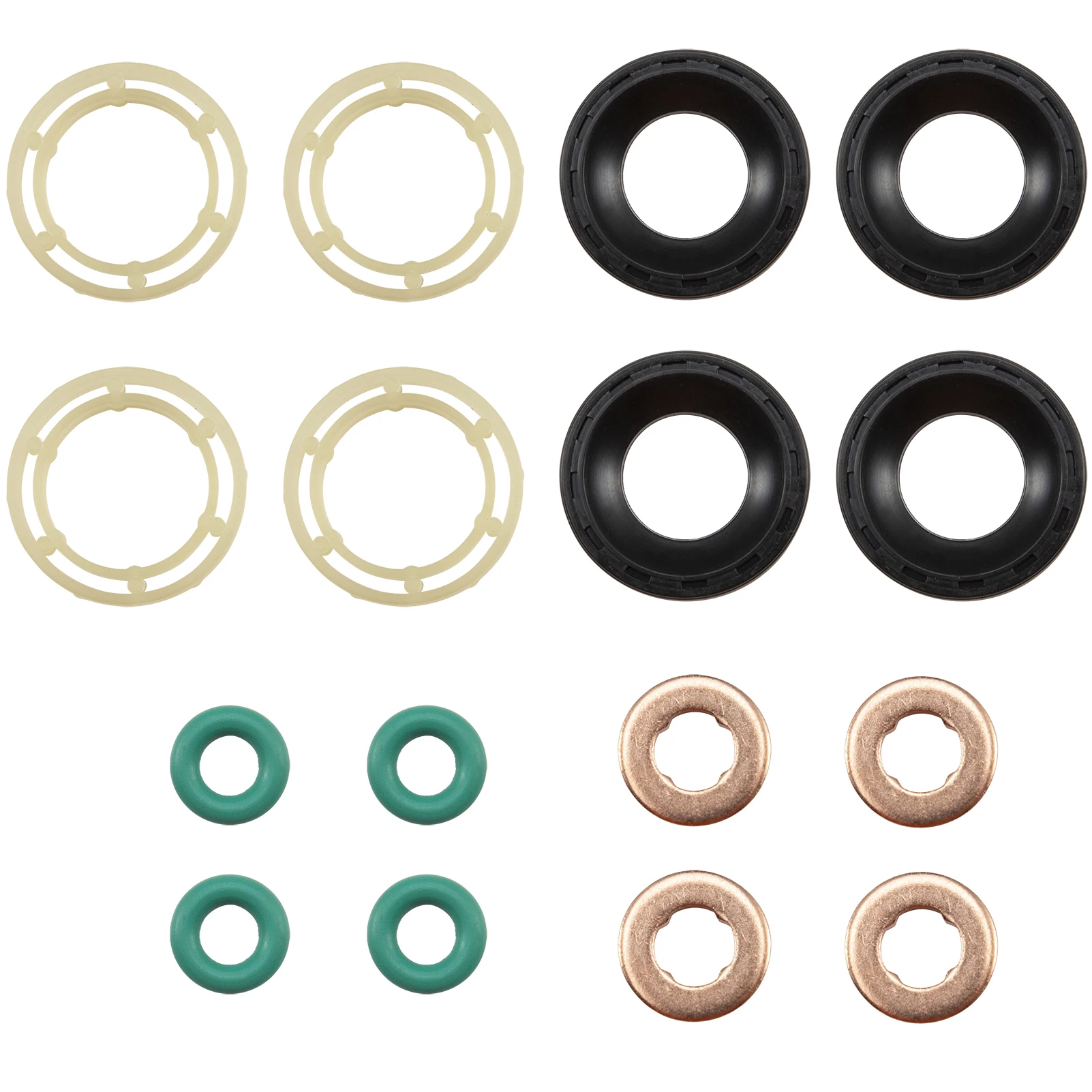 

16 Pcs/Kit Diesel Injector Seal Washer O-ring For Ford Fiesta V Focus II Fusion JU 1.6TDCi 1314368 Diesel Injector Seals Kit