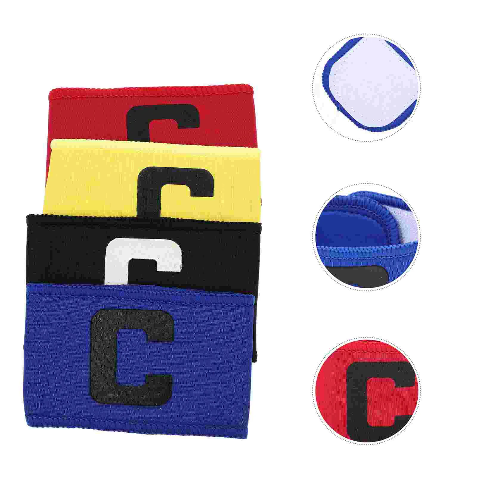 

4PCS Soccer Team Captains Armlets Captain's Label Arm Bands for Football Match