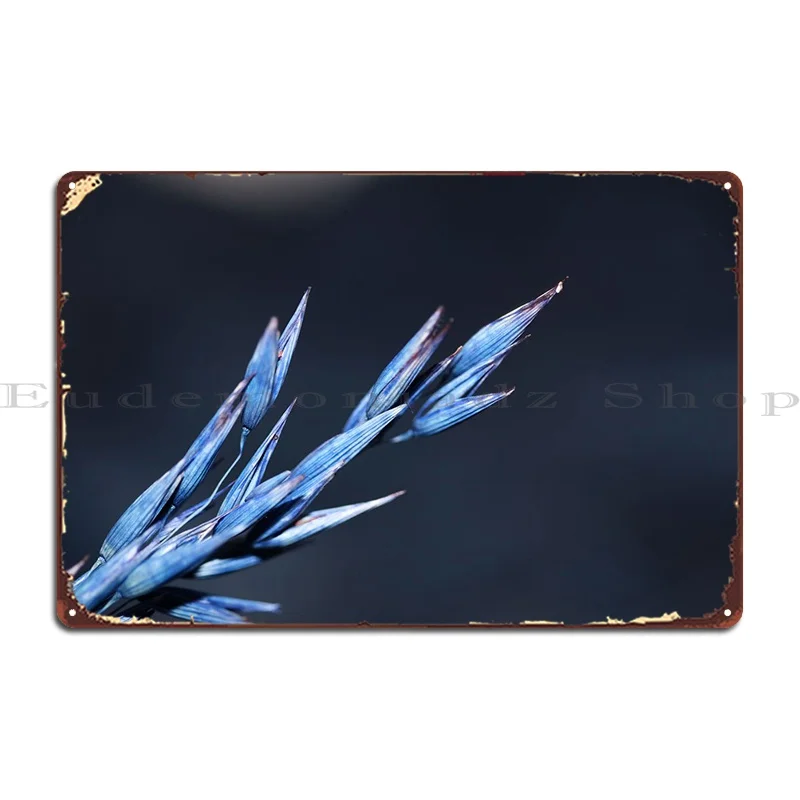 

Синее пшеничное растение крупный план металлический налет гараж классический паб Настенная роспись оловянный знак плакат